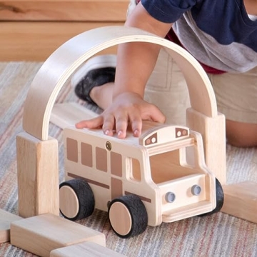 Guidecraft Wooden School Bus Educational Play Toy