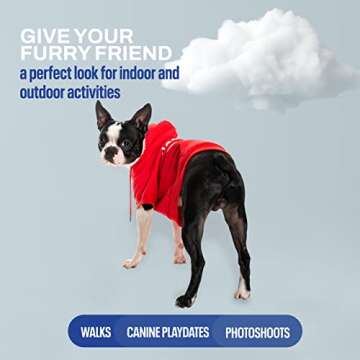 Reebok Dog Hoodie – Fleece Dog Sweater with Leash Hole, Cold Winter Dog Sweatshirt for Small Medium and Large Dogs, Premium Dog Fall Sweater Pullover Hoodie, Cozy Warm Perfect Dog Christmas Outfit