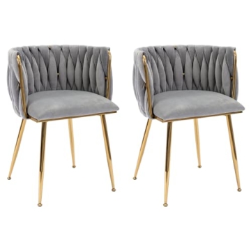 HEAH-YO Modern Dining Chairs Set with Velvet Comfort