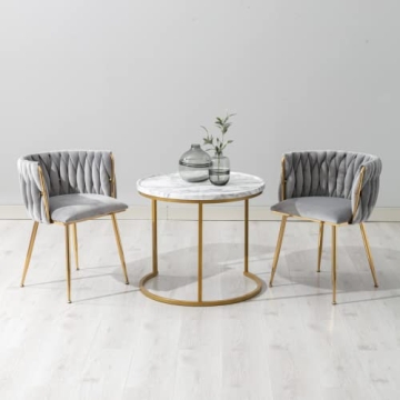 HEAH-YO Modern Dining Chairs Set with Velvet Comfort