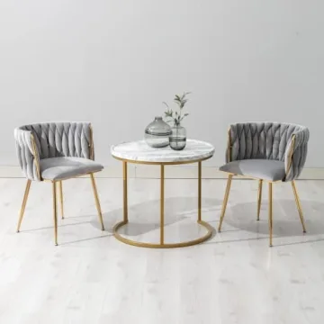 HEAH-YO Modern Dining Chairs Set with Velvet Comfort