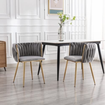 HEAH-YO Modern Dining Chairs Set with Velvet Comfort