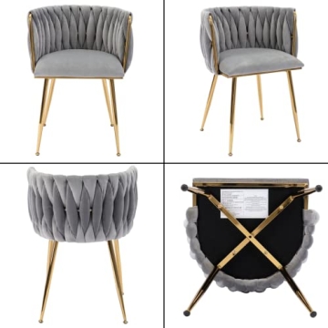 HEAH-YO Modern Dining Chairs Set with Velvet Comfort