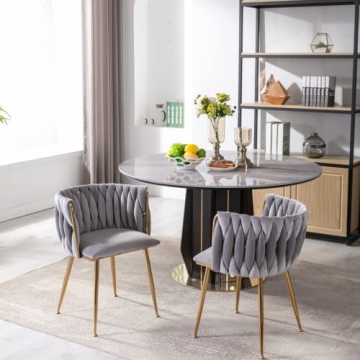 HEAH-YO Modern Dining Chairs Set with Velvet Comfort