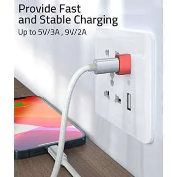 Syntech USB C Female to USB A Male Adapter 3 Pack, Type C Charger Cable Power Adapter Compatible with iPad Air 6, iPhone 16/15/14/13 Pro Max, Apple Watch Series 10/9/8, Samsung Galaxy S20 etc Red