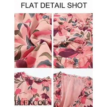 Elegant BLENCOT Bohemian Floral Maxi Dress for Women