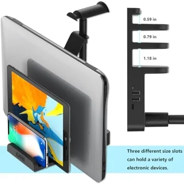 KAFRI Gaming Headset Holder with USB Charging Port