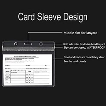 5 Pack CDC Vaccine Card Protectors - Waterproof & Resealable