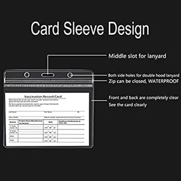 5 Pack CDC Vaccine Card Protectors - Waterproof & Resealable