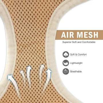 PUPTECK Soft Mesh Dog Harness & Padded Vest