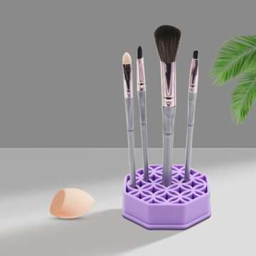 Makeup Brush Cleaning Mat - Portable Silicone Cleaner