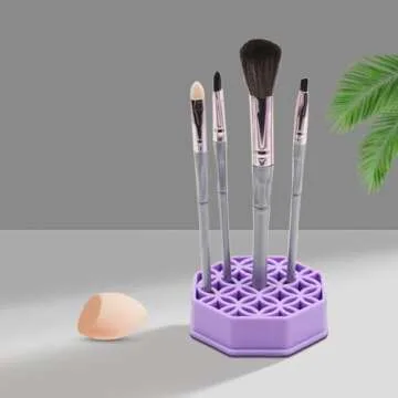 Makeup Brush Cleaning Mat - Portable Silicone Cleaner