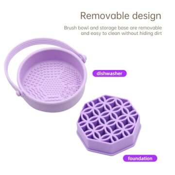 Makeup Brush Cleaning Mat - Portable Silicone Cleaner