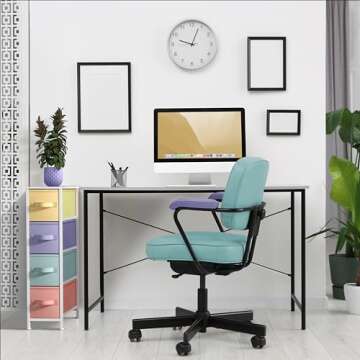 Sorbus Kids Narrow Dresser with 4 Drawers - Vertical Slim Storage Chest of Drawers with Steel Frame, Wood Top & Easy Pull Fabric Bins for Small Spaces, Closets, Bedroom, Bathroom & Laundry