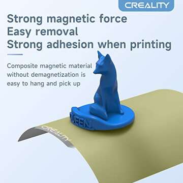 Creality Official Ender 3 Bed Upgraded, PEI Sheet Removable Magnetic Flexible Heated Bed Build Plate Surface Bed Cover for Ender 3 S1/Ender 3 S1 Pro/Ender 3 Neo/Ender 3 V2 Neo/Ender 3 V3 SE 235X235mm