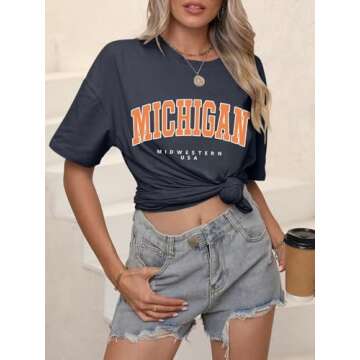 Stylish Women’s Oversized Graphic Print Casual Tee