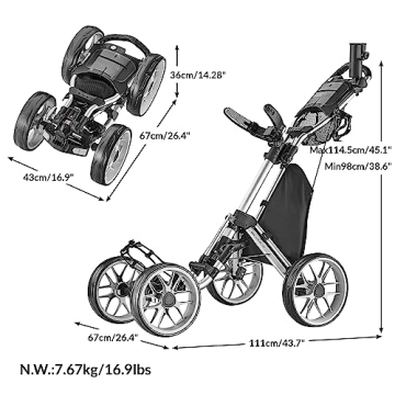 Caddytek Caddycruiser One Version 8 Golf Push Cart