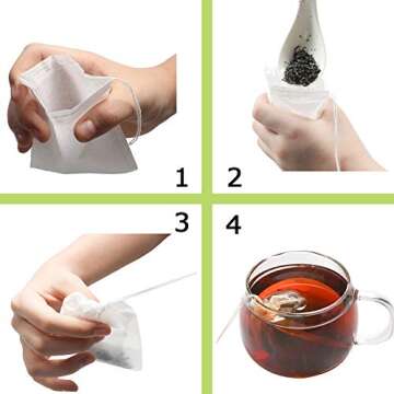 Tinkee Tea Filter Bags - Biodegradable Disposable Infuser