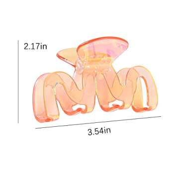 Jayongnee 3Pcs Hair Claw Clips for Thick Hair, Nonslip Claw Clip for Women Thin Hair (Multi-colored6)