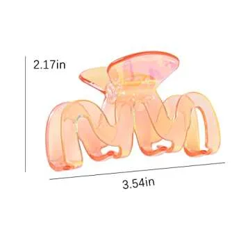 Jayongnee 3Pcs Hair Claw Clips for Thick Hair, Nonslip Claw Clip for Women Thin Hair (Multi-colored6)