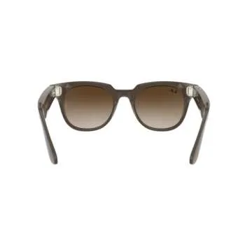 Ray-Ban Stories | Meteor Square Smart Glasses, Shiny Brown/Brown Gradient, 51 mm