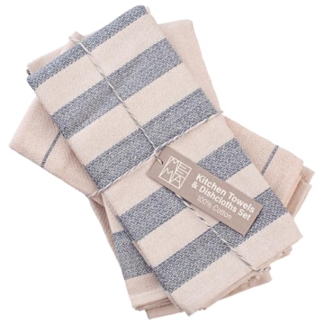 MEEMA Eco-Friendly Kitchen Towels Set - Stylish & Absorbent