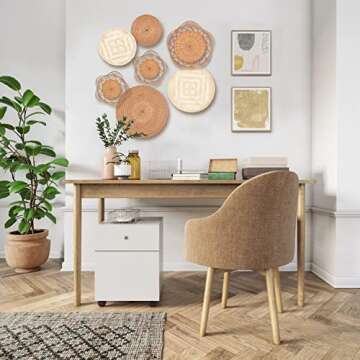 Wall Basket Decor - Hanging Woven Wall Basket Set Of 8 / 4”>13” - Rattan Wall Decor. Easy To Hang Woven Wall Decor. Wicker Wall Decor Boho