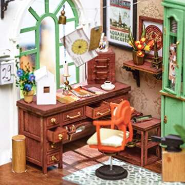 Rolife DIY Miniature Dollhouse Kit Workshop Diorama Gifts for Man/Women (Jimmy's Studio)