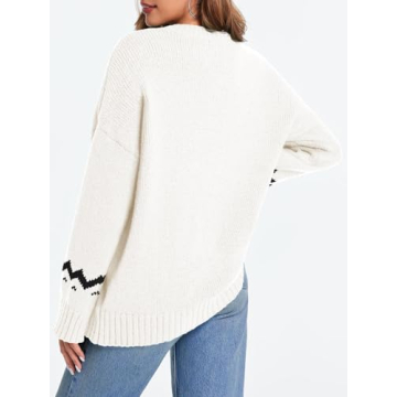 Saodimallsu Womens Oversized Christmas Sweater Warm and Cozy