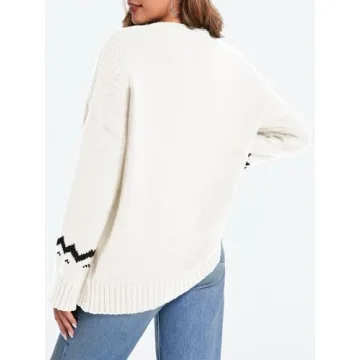 Saodimallsu Womens Oversized Christmas Sweater Warm and Cozy