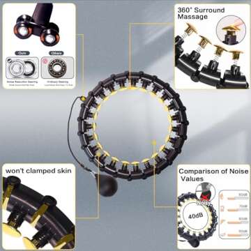 Dumoyi Smart Weighted Hoop for Adults Weight Loss,Infinity Fitness Hoop Plus Size for Women Smart Exercise Equipment