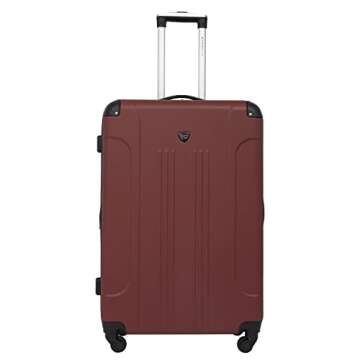 Travelers Club Chicago Hardside Expandable Spinner Luggage, Apple Butter, 3 Piece Set