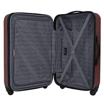Travelers Club Chicago Hardside Expandable Spinner Luggage, Apple Butter, 3 Piece Set