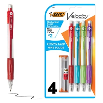 BIC Velocity Mechanical Pencils 0.9mm - 4 Count Pack