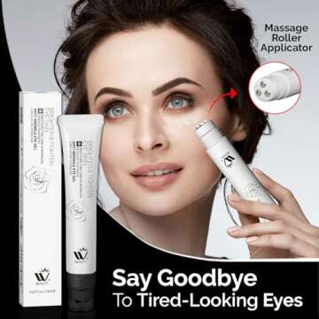 WBM Eye Cream with Metal Roller for Dark Circles & Puffiness