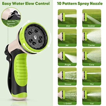 Unywarse 50ft Stainless Steel Garden Hose with Nozzle