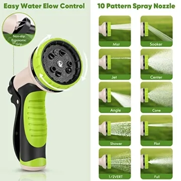 Unywarse 50ft Stainless Steel Garden Hose with Nozzle