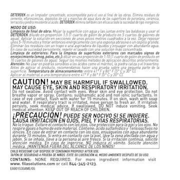 FILA Surface Care Solutions DETERDEK Cementitious Grout Haze Remover, Effective Against Rust Stain, ...