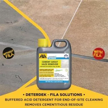 FILA Surface Care Solutions DETERDEK Cementitious Grout Haze Remover, Effective Against Rust Stain, 1 QT
