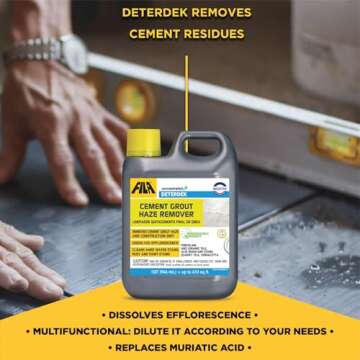 FILA Surface Care Solutions DETERDEK Cementitious Grout Haze Remover, Effective Against Rust Stain, 1 QT