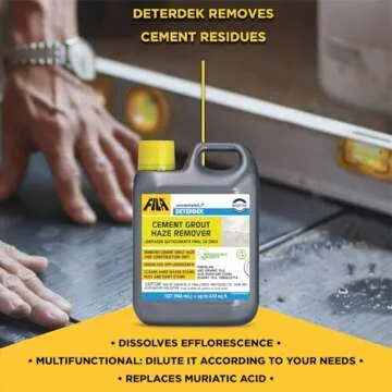 FILA Surface Care Solutions DETERDEK Cementitious Grout Haze Remover, Effective Against Rust Stain, 1 QT