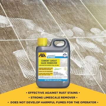 FILA Surface Care Solutions DETERDEK Cementitious Grout Haze Remover, Effective Against Rust Stain, 1 QT