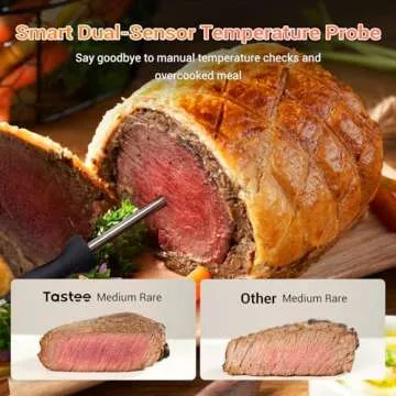 Tastee Ceramic Air Fryer 8-in-1 450°F Compact Digital