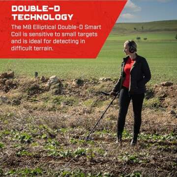 MINELAB M8 Coil with SKIDPLATE 8"X5.5" Elliptical Double-D for The Minelab MANTICORE