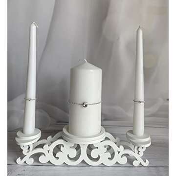 Magik Life Unity Candle Set for Wedding - Wedding Accessories for Reception and Ceremony - Candle Se...