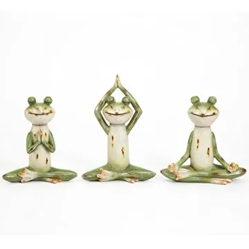 Charming Frog Statues Set - Hand Painted Outdoor Décor