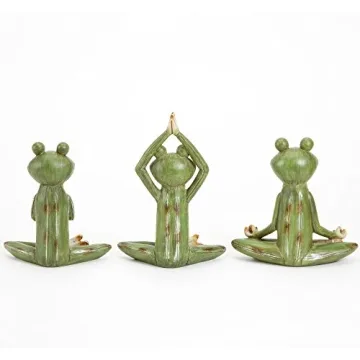 Charming Frog Statues Set - Hand Painted Outdoor Décor
