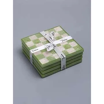 YoTreasure Tiramisu Resin Coaster for Coffee Table - Set of 4