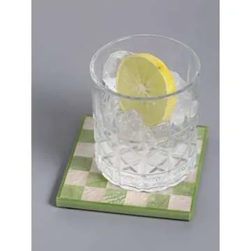 YoTreasure Tiramisu Resin Coaster for Coffee Table - Set of 4