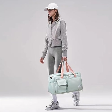 Waterproof Gym Bag for Women with Shoe Compartment
